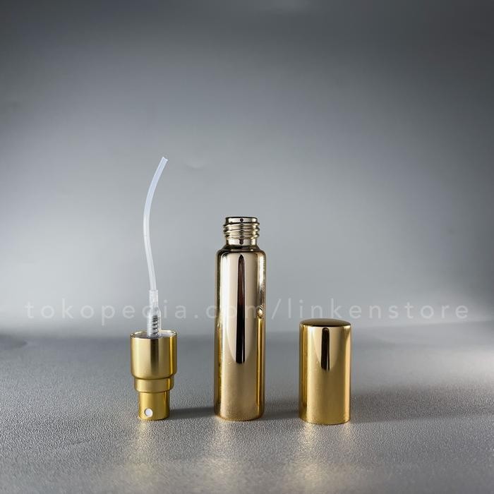 Botol Spray 10ml Kaca Metalik - Vial Parfum Isi Ulang Sprayer Metal