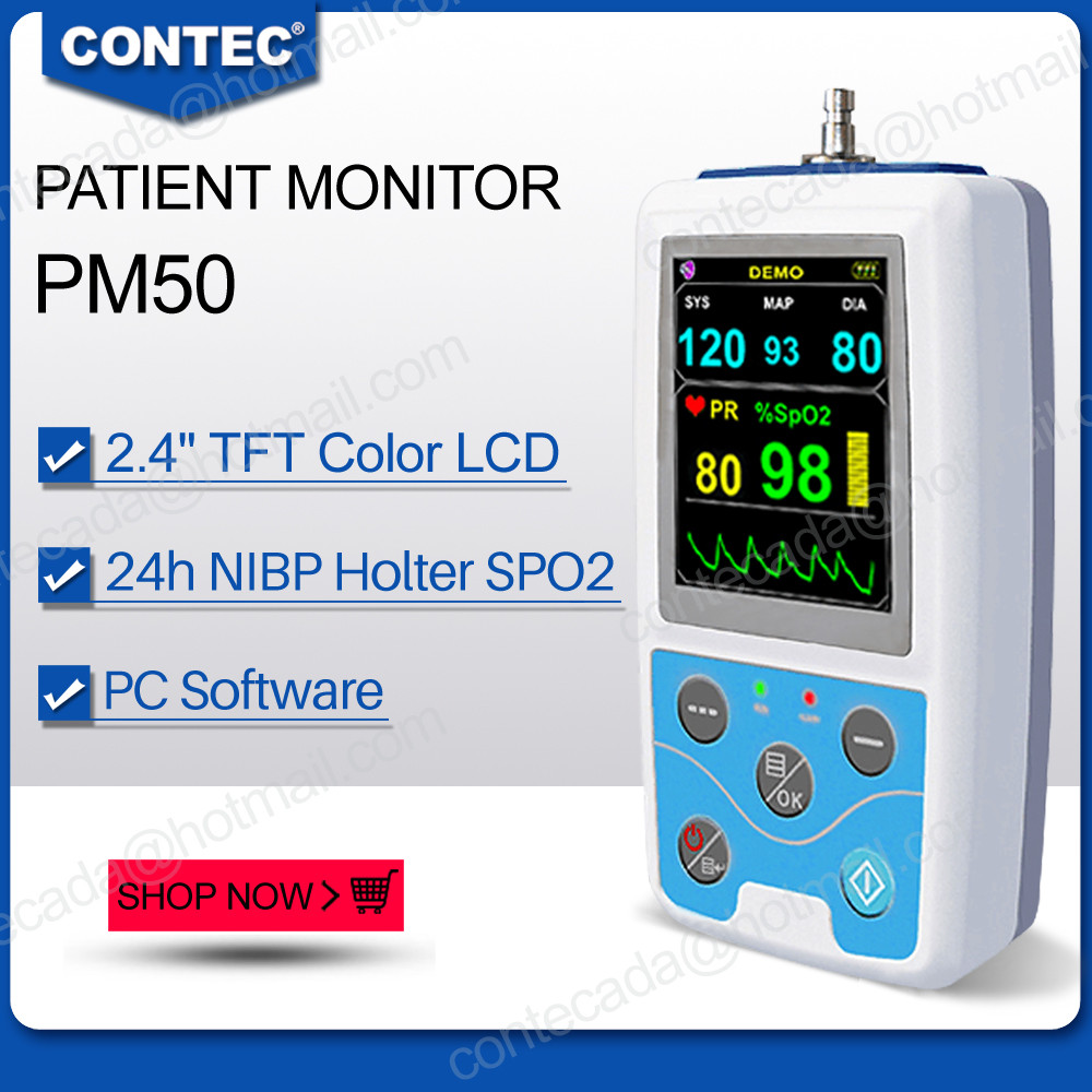 CONTEC Portable Ambulatory Blood Pressure Monitor ABPM  NIBP/SpO2/Pr,