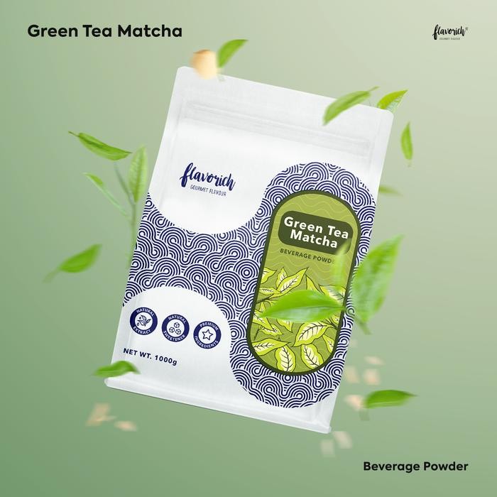 

FLAVORICH - Green Tea Matcha Powder. Powder Teh Hijau untuk Cafe 1 Kilogram