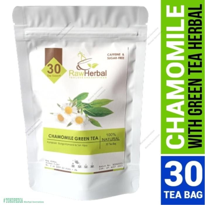 

Chamomile Green Tea : Teh Bunga Kamomil Teh Hijau Jawa 30 Tea Bag