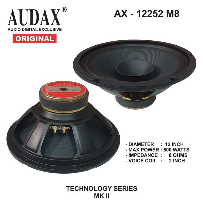 Speaker Audax Ax 12252 M8 Full Range 12In 12 In 500 Watt 12252 Audax Indonesia