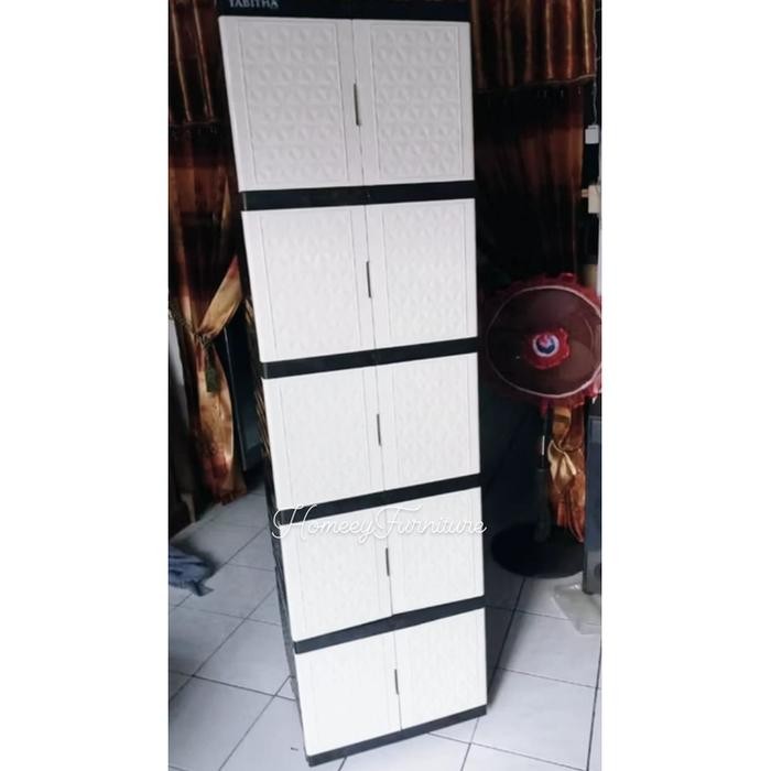 lemari plastik, lemari pakaian, lemari tabitha susun 5