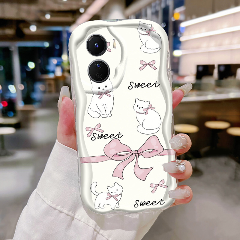 Casing Hp Untuk VIVO Y16 VIVO Y35 Y35 5G Y56 5G Case Casing Kesing kelinci putih Softcase krim baru 