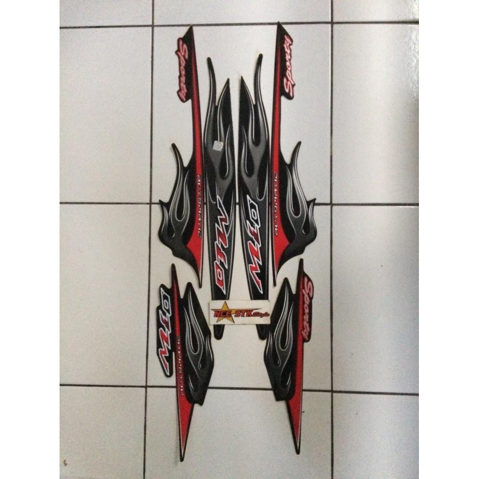 Stiker striping Mio Sporty 2006 hitam
