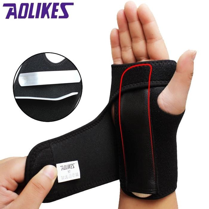 Terlaris AOLIKES Sarung Tangan Carpal tunnel syndrome Terapi Sakit Tangan SALE