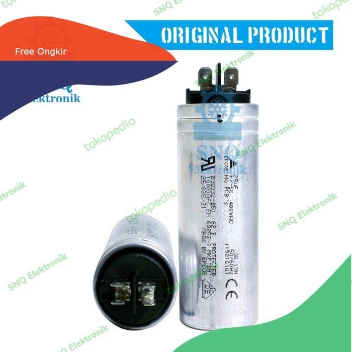 KAPASITOR EPCOS 25 UF 400VAC / CAPASITOR AC 25 MIKRO EPCOS 400VAC