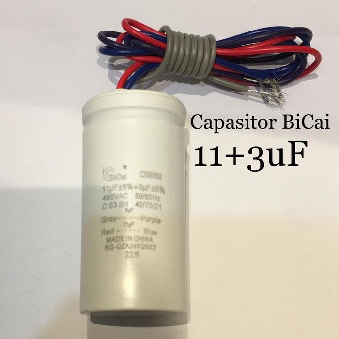 KAPASITOR MESIN CUCI SHARP ORIGINAL 11 3 UF BICAI PENGGANTI EPCOS