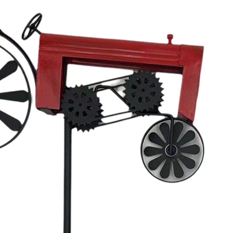 Garden Stake,Farm Tractor,Turning Wheels, Vintage Finish,Tractor Wind Spinner,Tractor Yard Stake