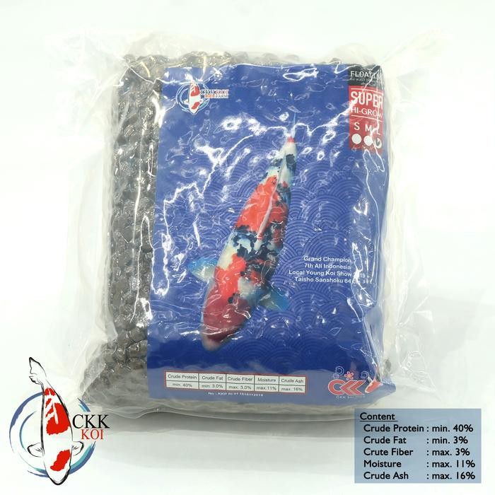 Makanan Ikan Koi CKK Koi Food Hi Grow S M L Kemasan 2kg