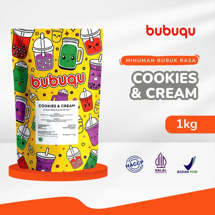 

Bubuqu Powder Drink Cookies & Cream - Bubuk Minuman Kue & Krim 1 Kg