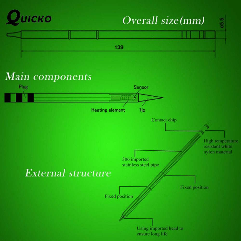 

T12 Soldering Iron Tips Replacement Various Models of Tip Electric Soldering Iron Tip T12-ILS D52 K