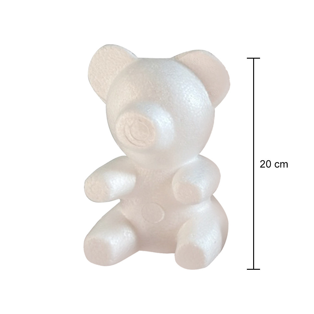 

DIY Artificial Rose Flowers 20CM Polystyrene Styrofoam Foam Bear White Bear Mold for Wedding