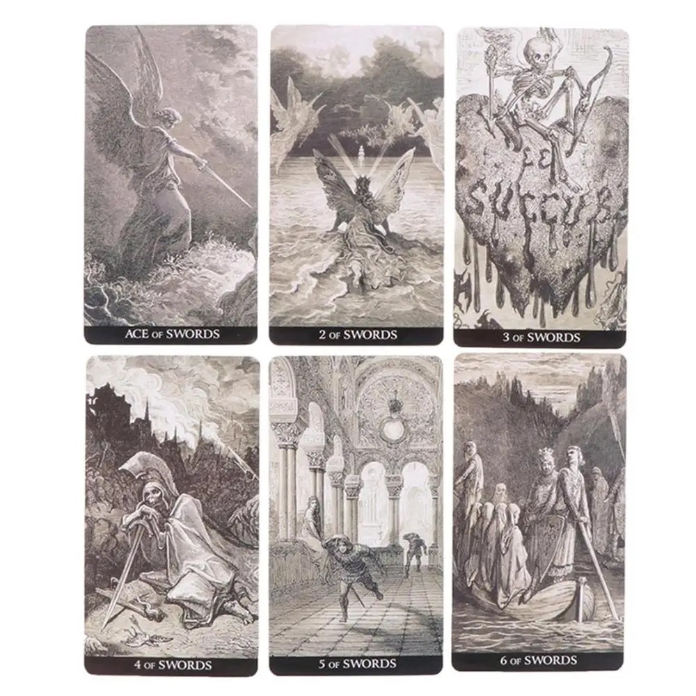 

1Pcs Deck Tarot 78pcs Gustave Dore Tarot Card Family Party Entertainment Board Games Witch