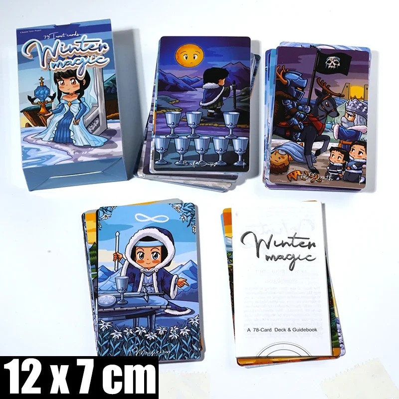 

1Pcs Deck Tarot Big Size 12x7cm Winter Magic Tarot For 4 seasons project Winter Magic the snow
