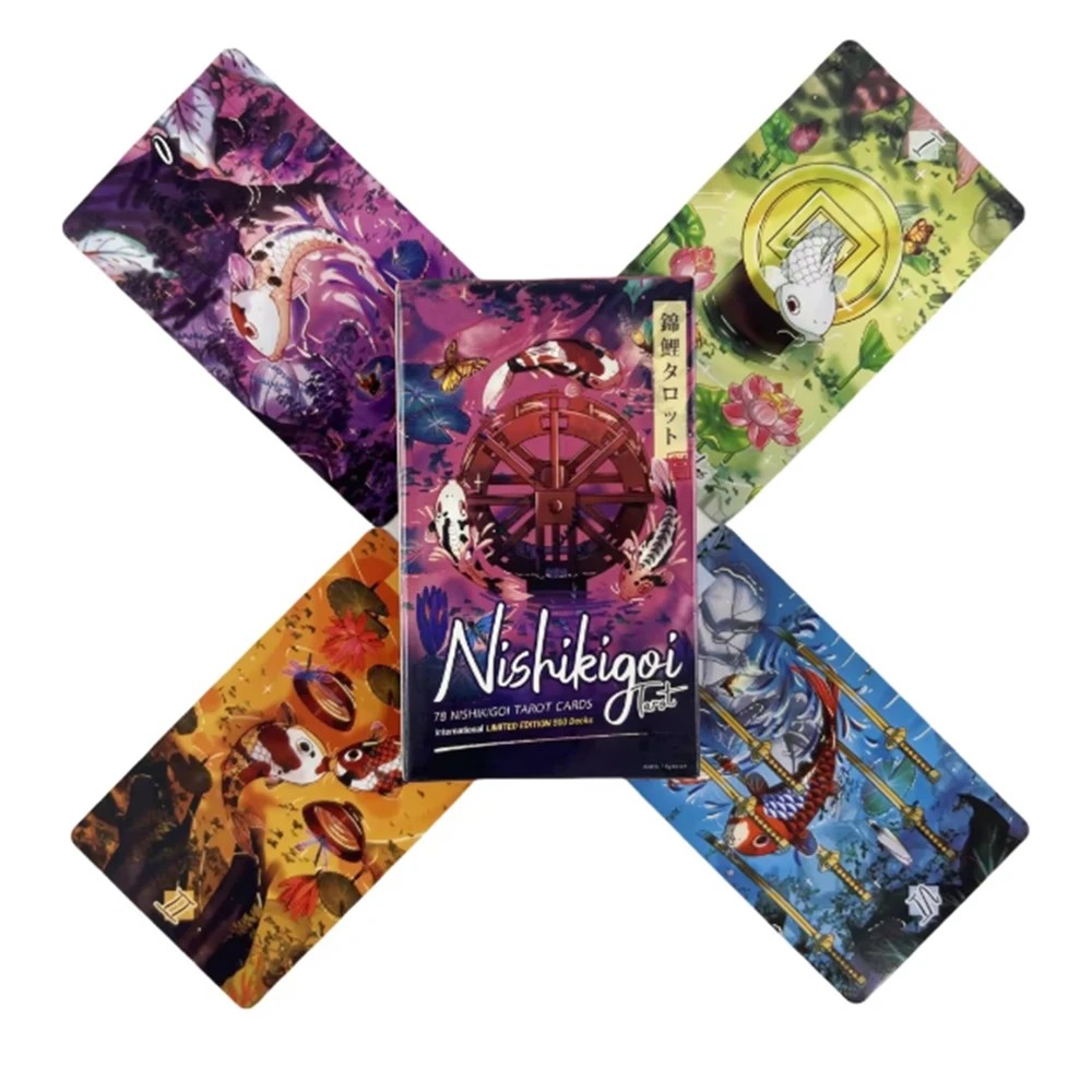 

1Pcs Deck Tarot Nishikigoi Tarot 78pcs 10.3*6cm English Version Divination Board Games Kit Party