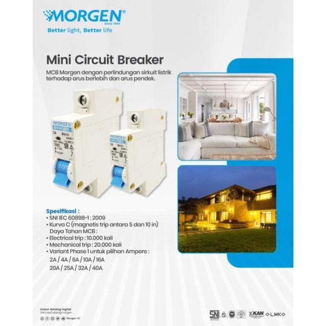(Allthebest) MORGEN MCB Listrik Rumah 4 Ampere