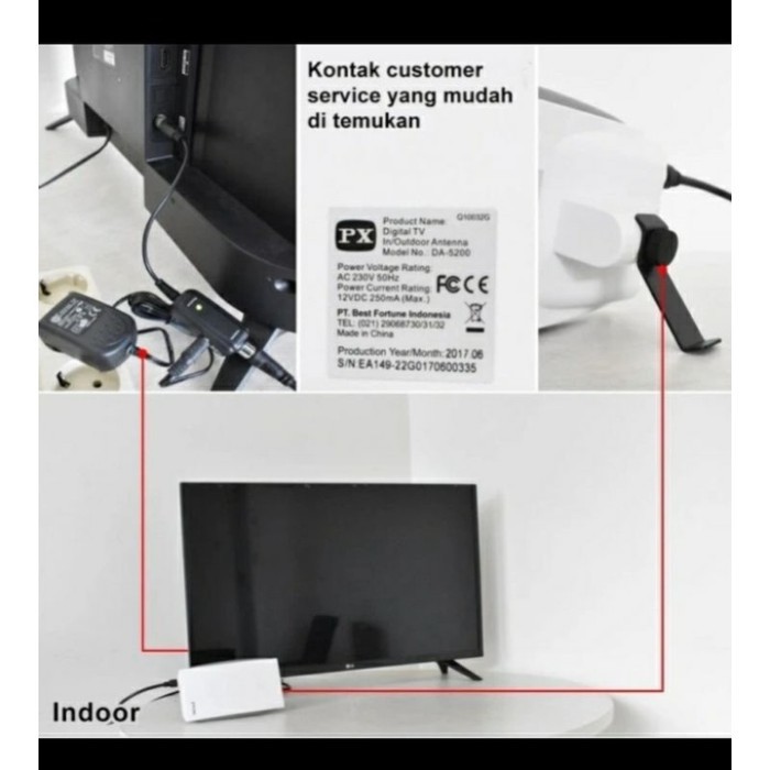 (Allthebest) Antena TV digital PX 5200 - antena digital indoor PX - antena