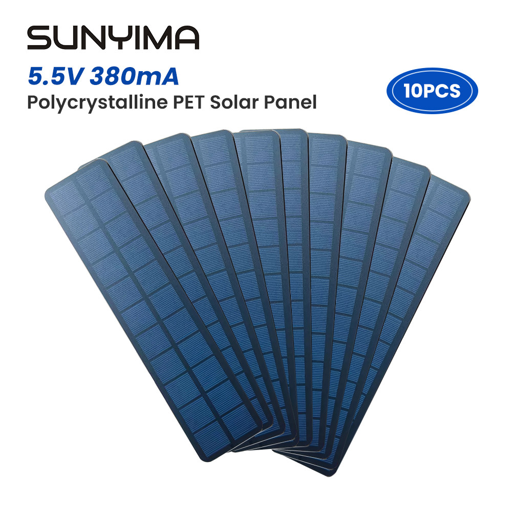 10pcs SUNYIMA PET Laminated Polycrystalline Solar Panel 5V6V High