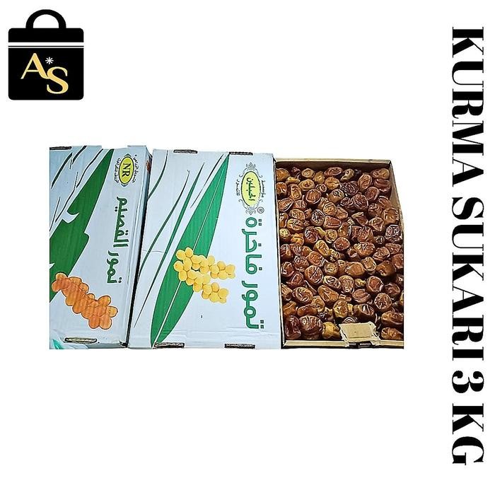

New Kurma Sukari Premium 3 kg Oleh2 Haji Dan Umroh Coklat Kuning Snack Manis Food Snacks sehat
