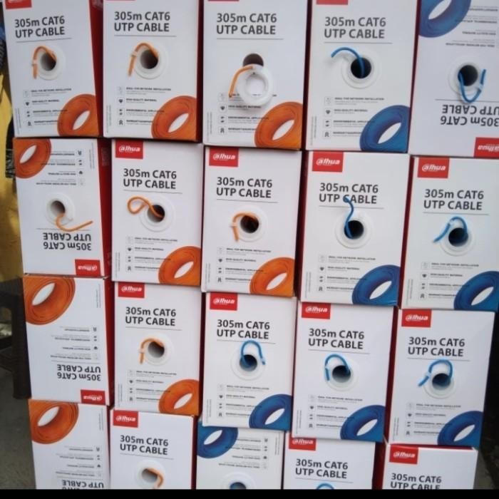 (Allthebest) Kabel Lan Utp Cat6 Dahua 305m / Kabel UTP Cat 6 Dahua 1 ROL Warna Biru