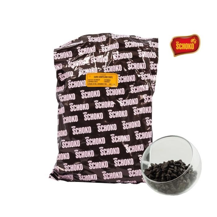 

(Allthebest) Dark chocolate chips Schoko 1kg / choco chips / topping cokelat