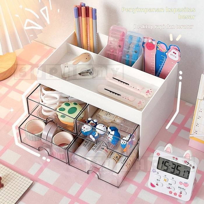 

NYBEBY26 KOTAK PENSIL MEJA LACI MINI KOTAK ALAT TULIS DESKTOP ORGANIZER STORAGE TEMPAT ALAT TULIS