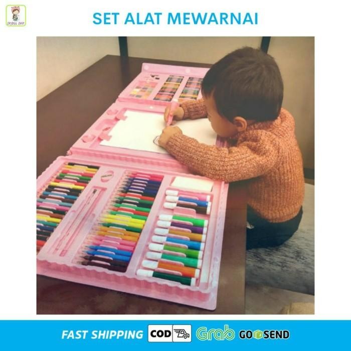 

NYBEBY26 SET ALAT MEWARNAI ANAK ALAT TULIS CRAYON SET 208 TERMURAH ART SET BDG