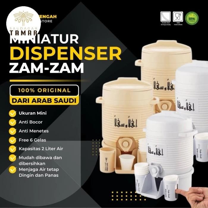 

Termos Air Zam Zam Saudi Miniatur Dispenser Air Zam Zam