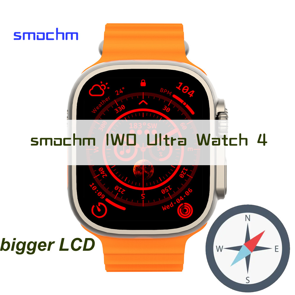 Smochm IWO Watch Ultra 4 Compass Sports 49MM Series 8 Wireless