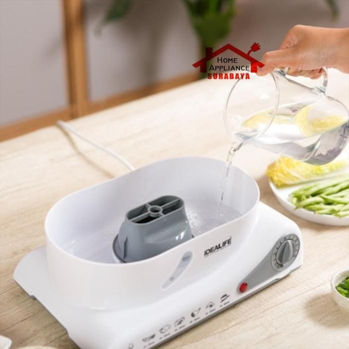 IDEALIFE Electric Food Steamer 3 Layer - Pengukus Penghangat Makanan Listrik 3 Susun IL-114B / IL
