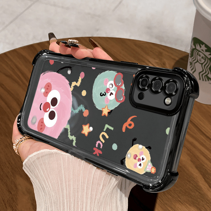 Casing Hp untuk Samsung A03s A02s M02s F02s Case Casing Softcase bola wol Kesing HP pelindung siliko