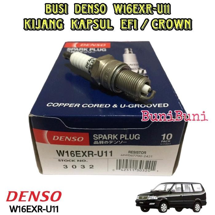 Busi Mobil Kijang Efi Injeksi W16Exru11 Original - Busi Denso Untuk Kijang Kapsul 7K Efi / Lgx