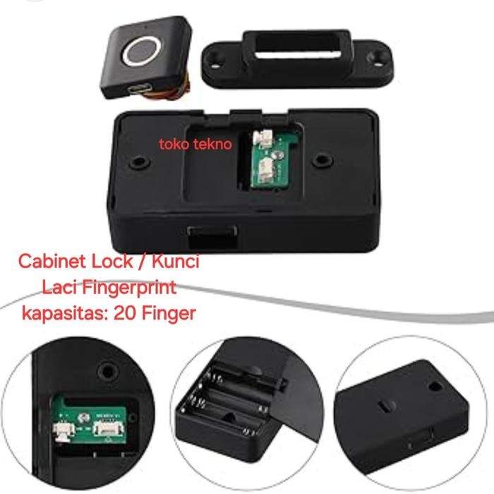 Kunci Laci Sidik Jari Smart Fingerprint Cabinet Lock Kunci Locker Fingerprint Kunci Locker Finger