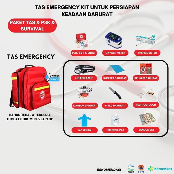 TAS EMERGENCY BENCANA EMERGENCY KIT P3K TAS DARURAT EMERGENCY BAG MEGATHRUST BENCANA ALAM TAS