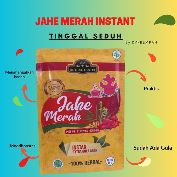 

Jahe Merah Instant + Include Gula [Pouch] Praktis Tinggal Seduh