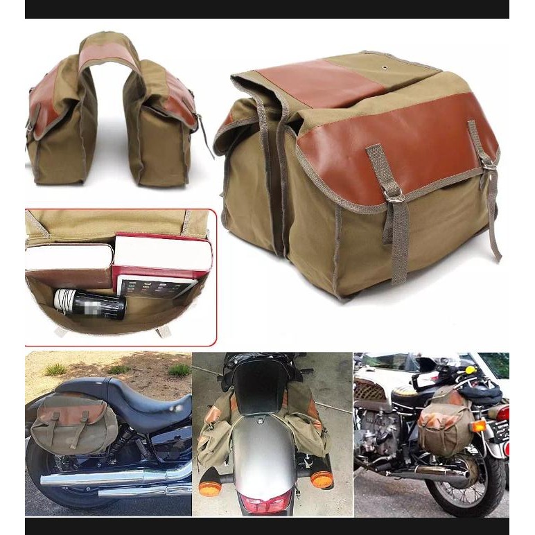 Tas Samping Tas Motor Sidebag Tas Barang Kawasaki W175 #Gratisongkir