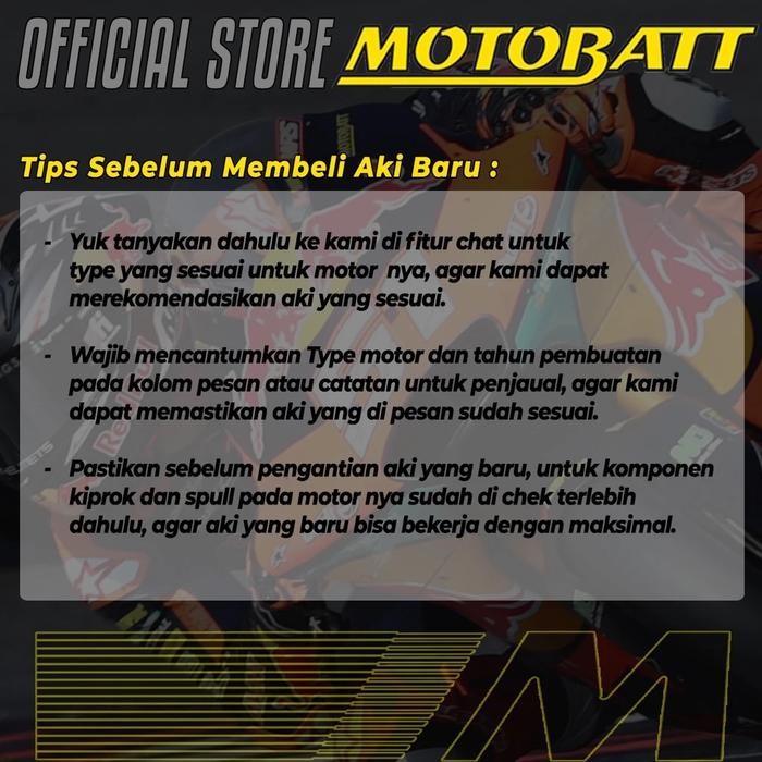 Aki Mio Sporty, Mio Smile, Mio Generasi Pertama Motobatt Mtx5Al Aki Kering Original Yamaha