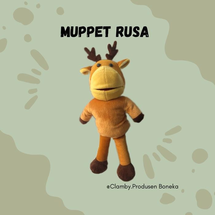 Boneka Tangan Muppet Hewan/Binatang Rusa MurahMainan Edukasi Anak