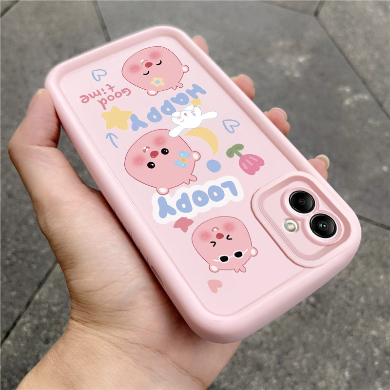 Casing Hp untuk Samsung Galaxy A04 A04E A04s M04 F04 Case Pola capybara lucu kartun Kasing ponsel si