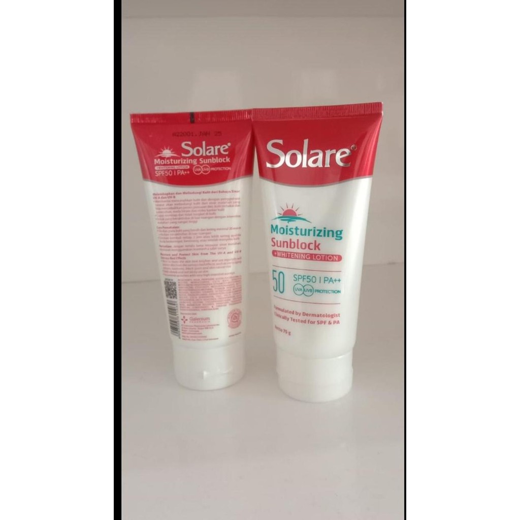 onj Solare SPF 50 Sunblock sunblok spf 50 75 gram whitening lotion