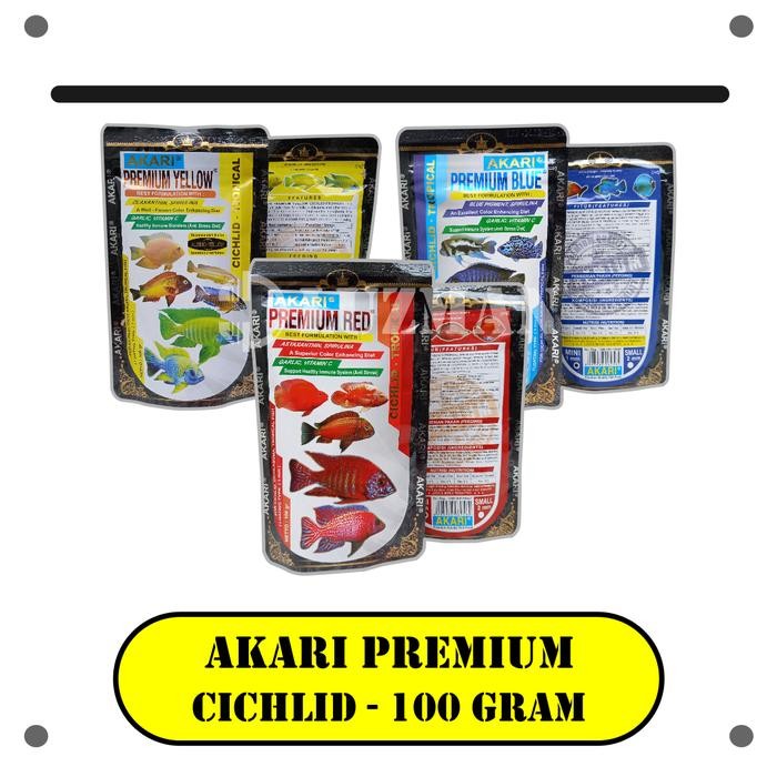 PELET AKARI PREMIUM RED PREMIUM BLUE PREMIUM YELLOW MAXI BLOOD-RED PARROT
