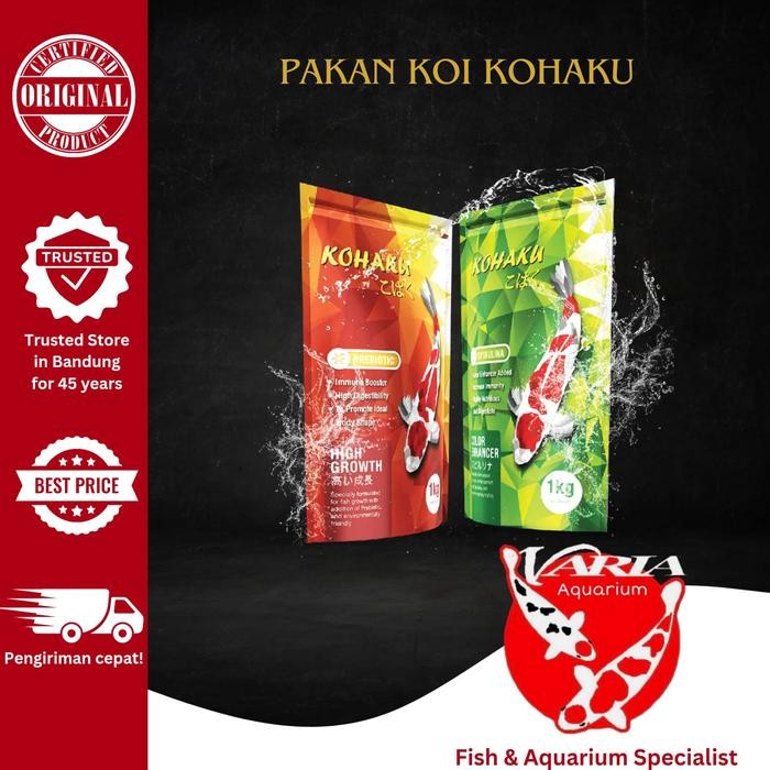 PAKAN PELET IKAN KOI KOHAKU GROWTH KOHAKU SPIRULINA 1KG PAKAN IKAN KOI KOHAKU 1KG
