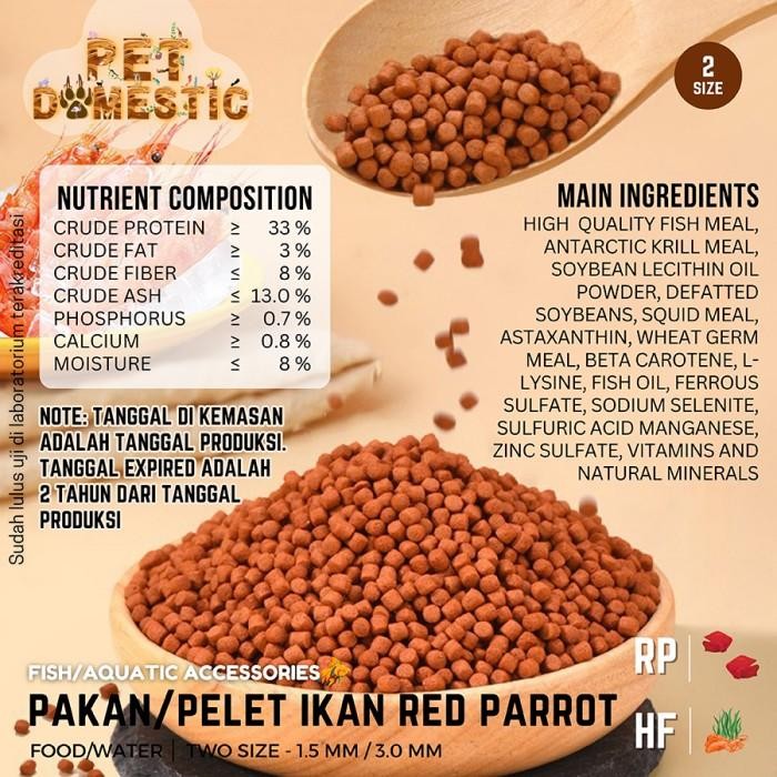 MAKANAN PAKAN PELET IKAN PARROT / MAKANAN BLOOD RED PARROT