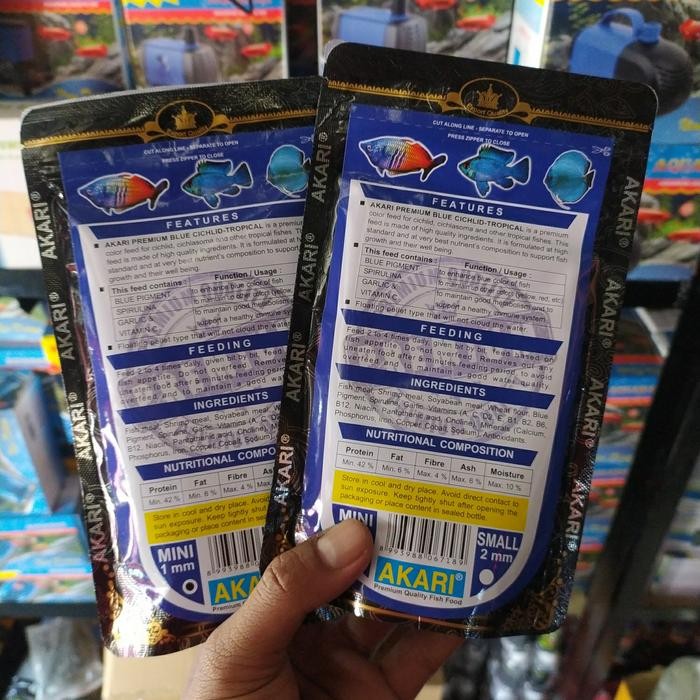AKARI PREMIUM BLUE CICHLID TROPICAL 100GR MANTAB