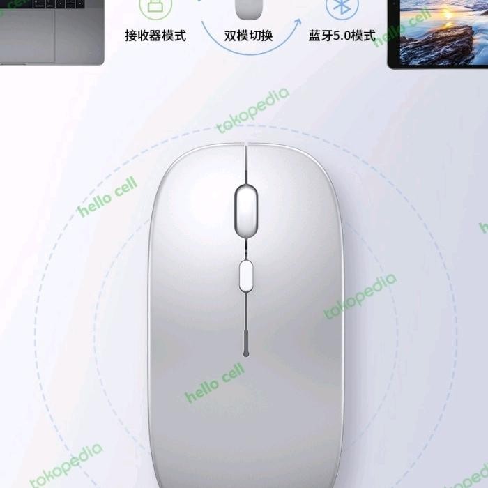 JTTOP" MOUSE WIRELESS BLUETOOTH SILENT SUPER SLIM TANPA DONGLE