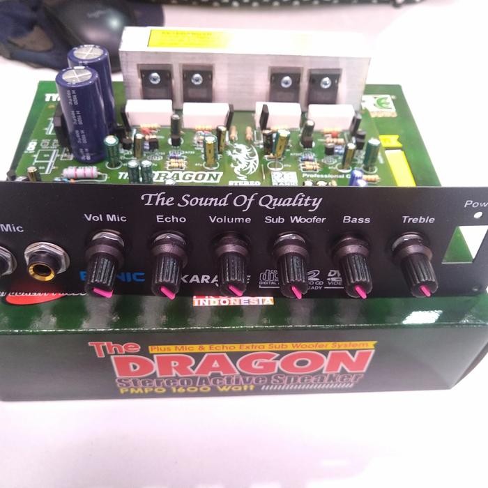 KIT AKTIF DPEAKER DRAGON MIC ECHO SUBWOOFER