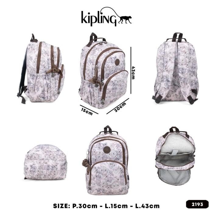 Tas Ransel Kipling Motif - Tas Laptop Backpack Sekolah Ukuran Besar