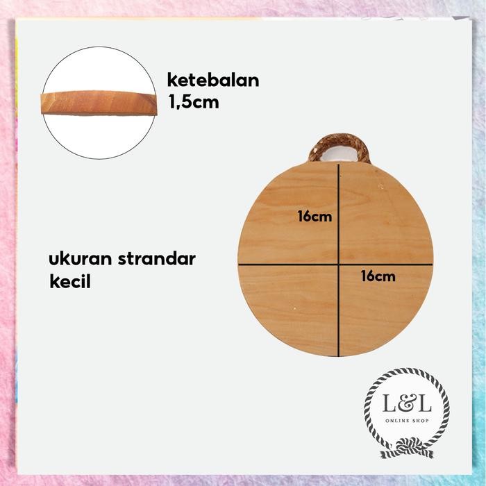 Allthebest Talenan Bulat Kayu Pinus Talenan Gantung Premium Food Grade