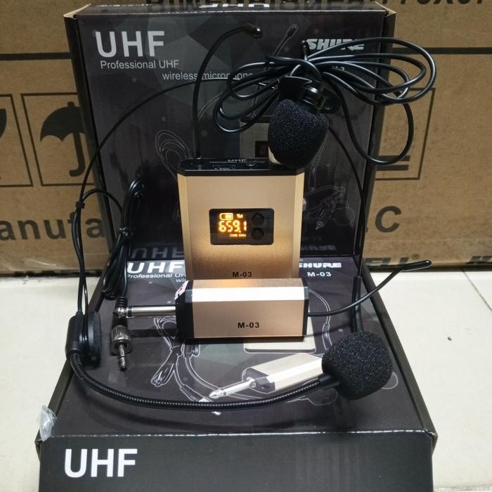 Mic Wireless Shure M-03HC 1Clip on - 1Headset