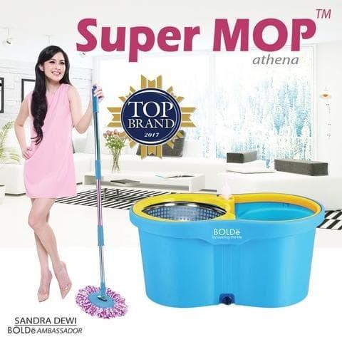 ALAT PEL LANTAI SUPER MOP ATHENA Bolde Wonder Magic Mop Putar